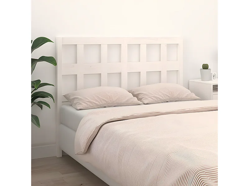 Kopfteil für Bett | Bett-Kopfteil Weiß 185,5x4x100 cm Massivholz Kiefer -MN939156
