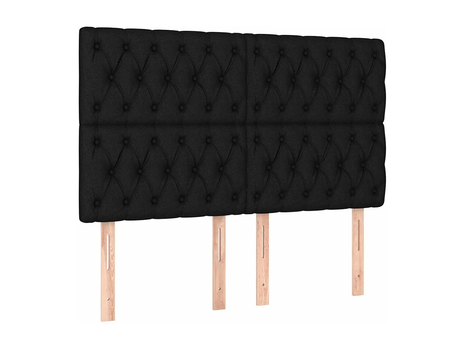 LED - Kopfteil für Bett | Bett-Kopfteil Schwarz 160x7x118/128 cm Stoff -MN313656