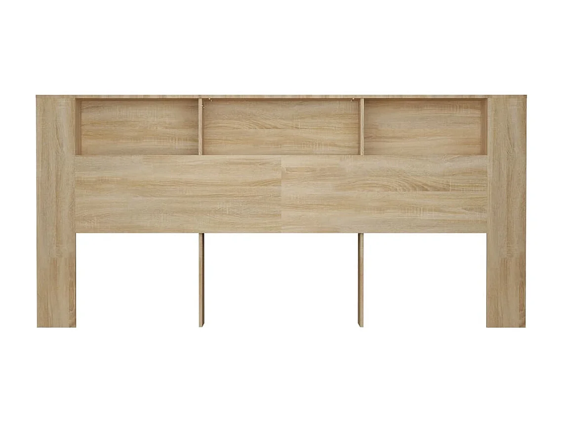 Kopfteil für Bett | Bett-Kopfteil mit Ablagen Sonoma-Eiche 220x18,5x104,5 cm -MN334909