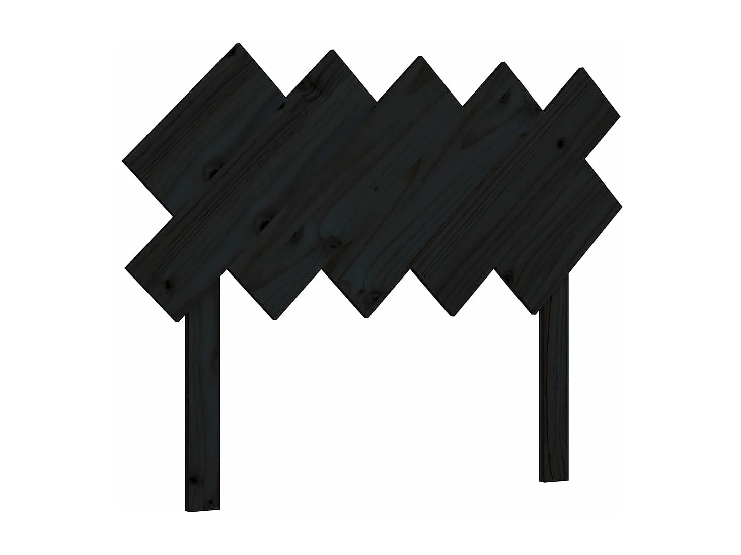 Kopfteil für Bett | Bett-Kopfteil Schwarz 104x3x80,5 cm Massivholz Kiefer -MN804994