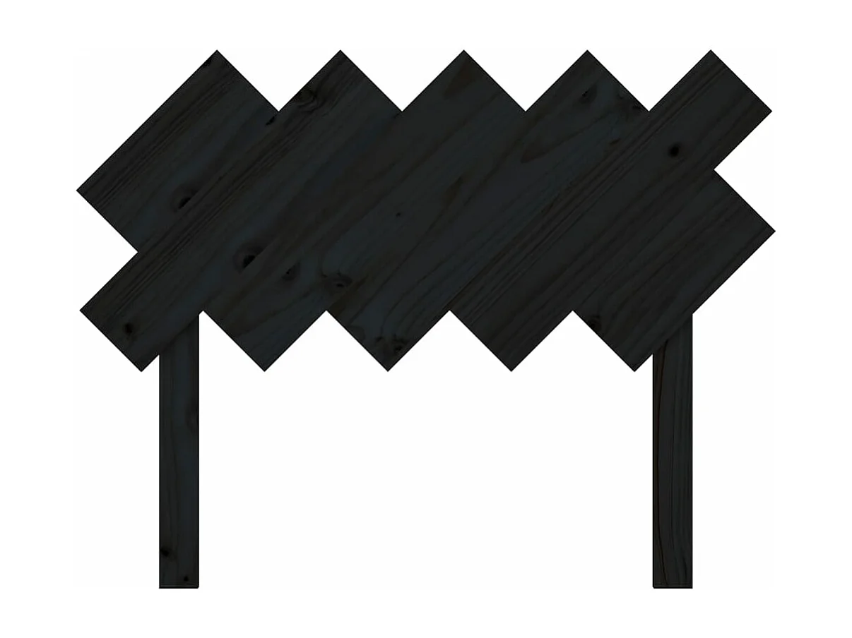 Kopfteil für Bett | Bett-Kopfteil Schwarz 104x3x80,5 cm Massivholz Kiefer -MN804994