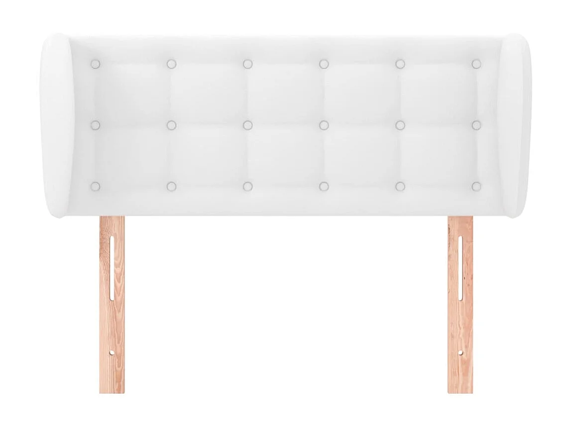 Kopfteil für Bett | Bett-Kopfteil mit Ohren Weiß 103x23x78/88 cm Kunstleder -MN888207