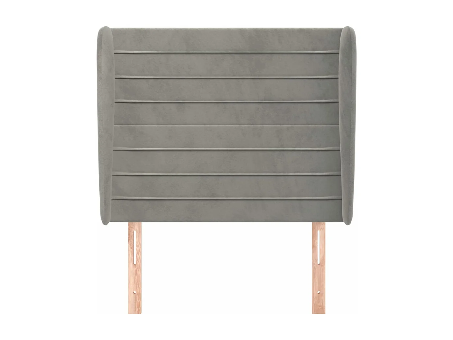 Kopfteil für Bett | Bett-Kopfteil mit Ohren Hellgrau 93x23x118/128 cm Samt -MN194926