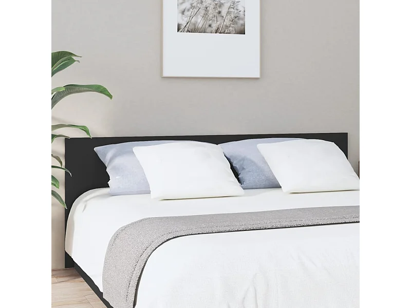 Kopfteil für Bett | Bett-Kopfteil Schwarz 200x1,5x80 cm Holzwerkstoff -MN966583