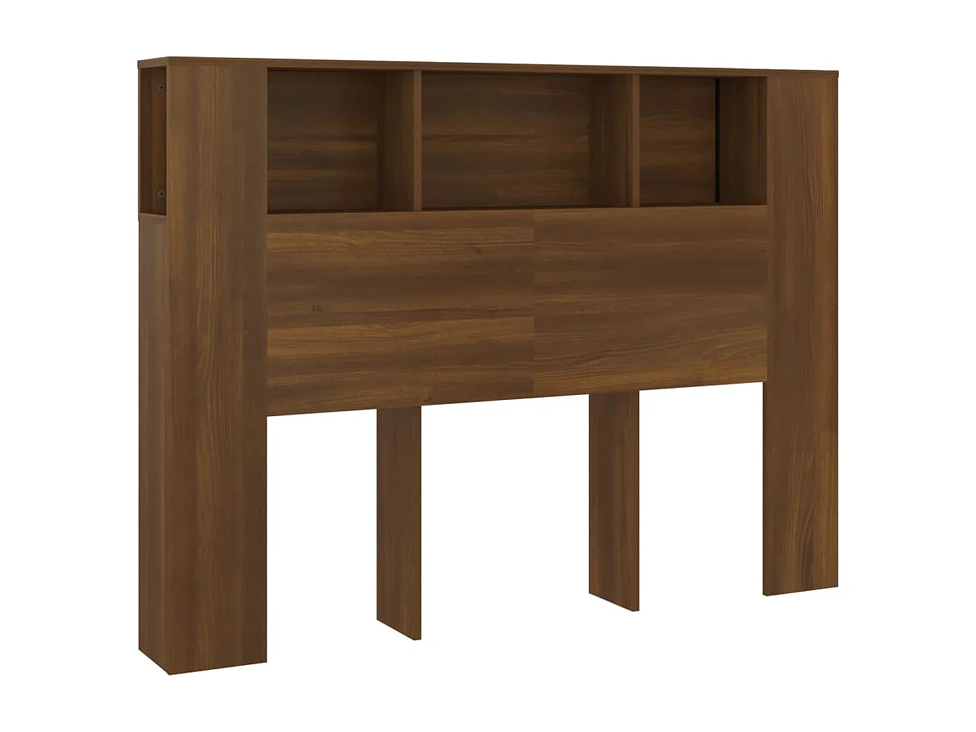 Kopfteil für Bett | Bett-Kopfteil mit Ablagen Braun Eichen-Optik 140x18,5x104,5 cm -MN869633