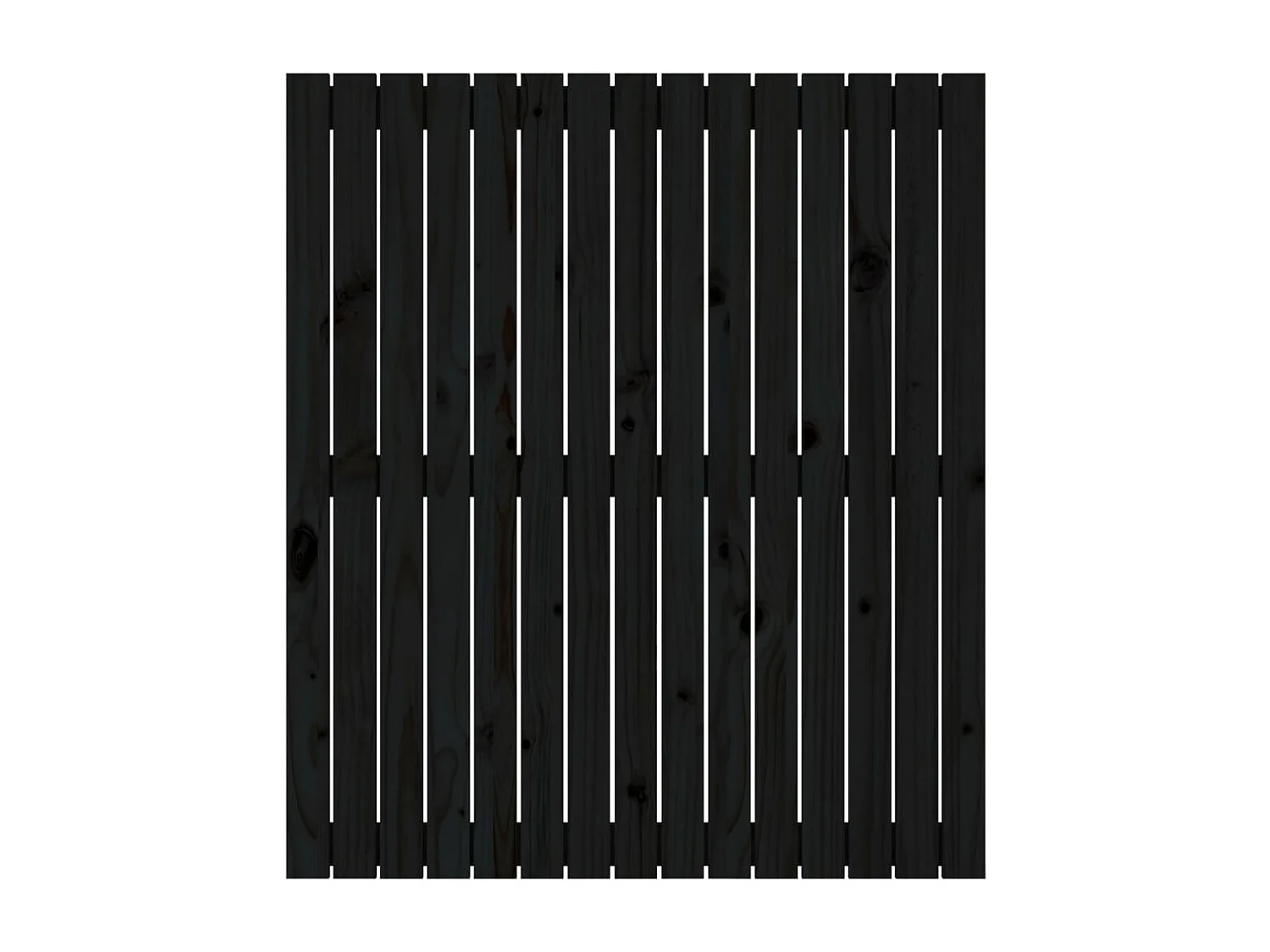 Wand-Kopfteil für Bett | Bett-Kopfteil Schwarz 95,5x3x110 cm Massivholz Kiefer -MN133116