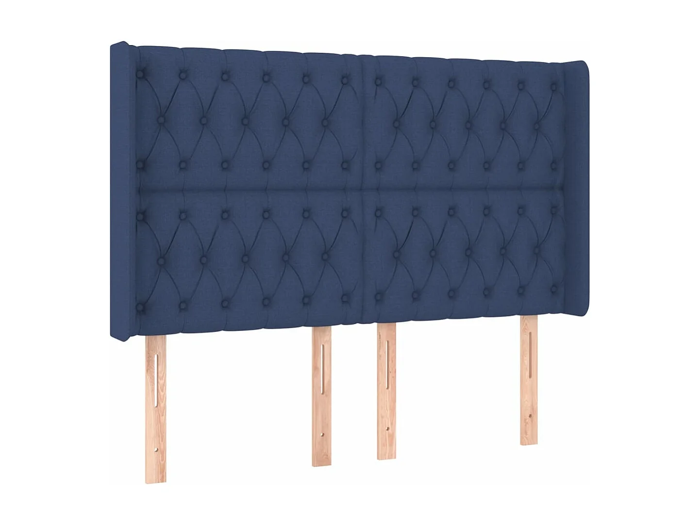 LED - Kopfteil für Bett | Bett-Kopfteil Blau 163x16x118/128 cm Stoff -MN822492