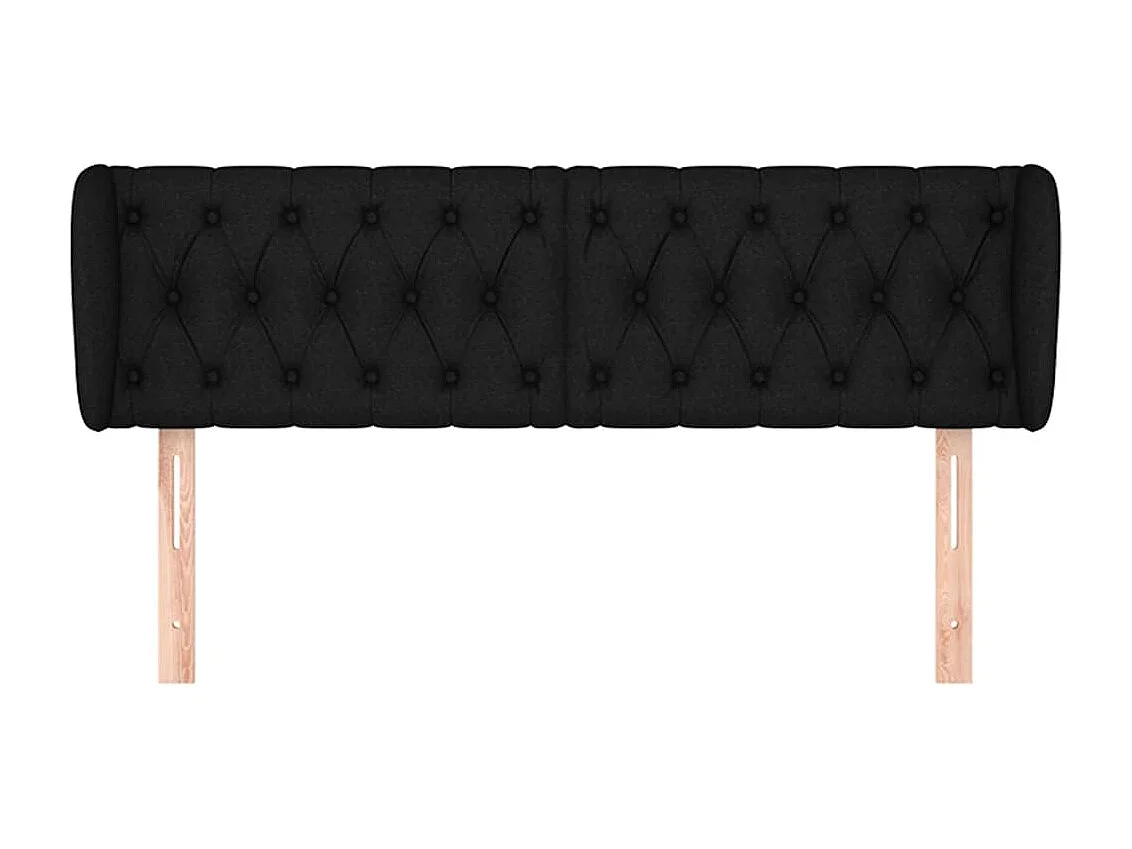 Kopfteil für Bett | Bett-Kopfteil mit Ohren Schwarz 147x23x78/88 cm Stoff -MN873920