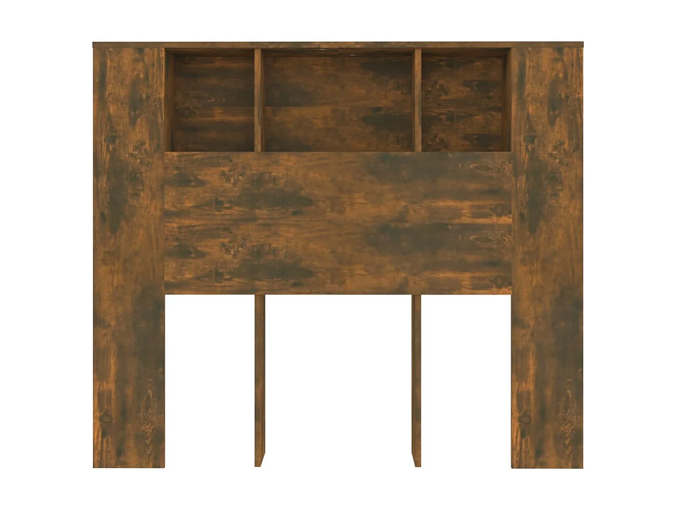 Kopfteil für Bett | Bett-Kopfteil mit Ablagen Räuchereiche 120x18,5x102,5 cm -MN724382