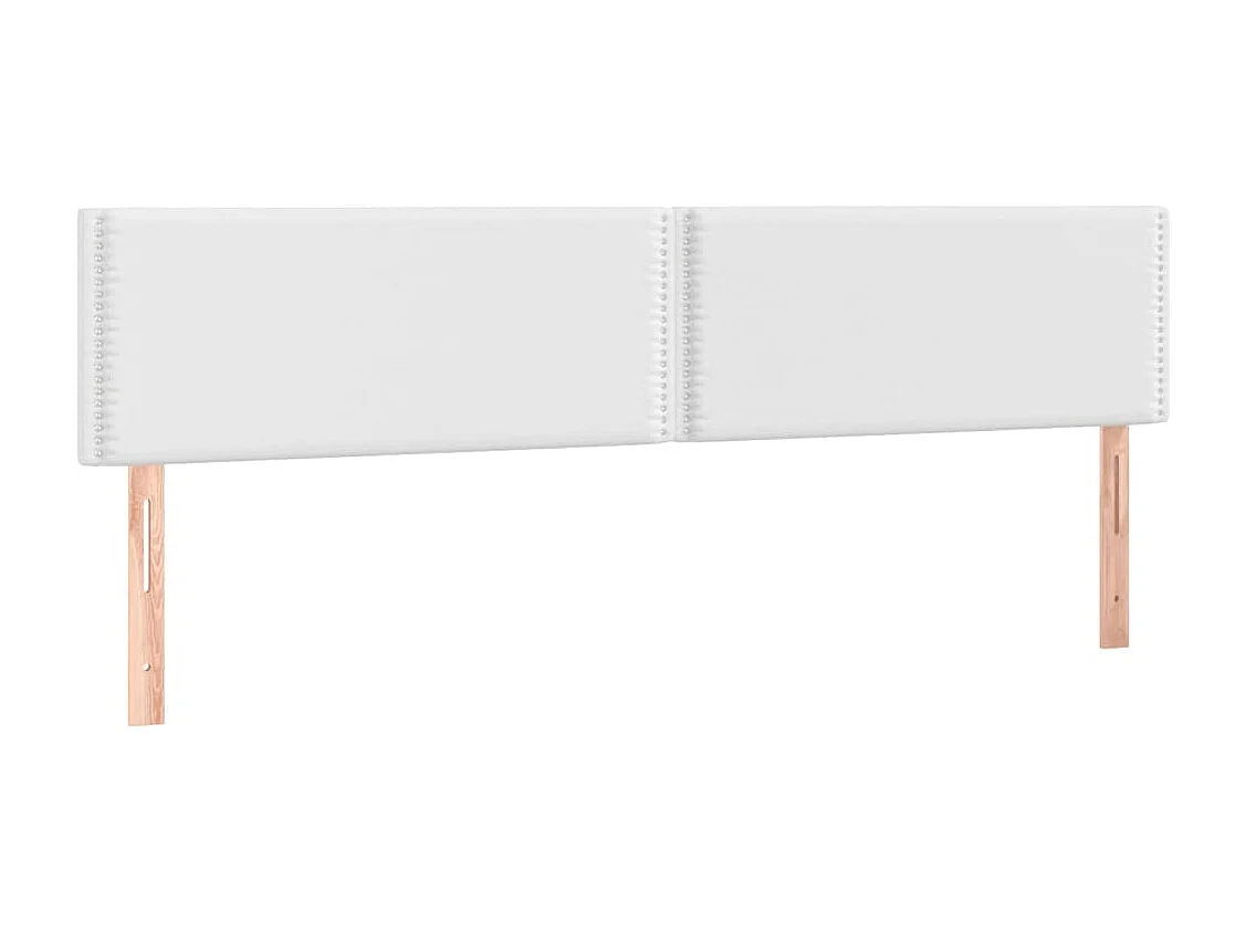 LED - Kopfteil für Bett | Bett-Kopfteil Weiß 180x5x78/88 cm Kunstleder -MN774679