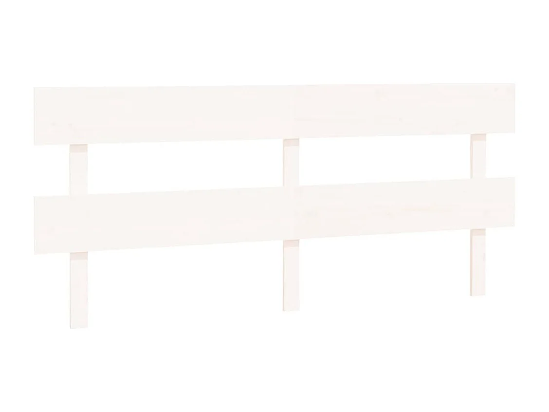 Kopfteil für Bett | Bett-Kopfteil Weiß 204x3x81 cm Massivholz Kiefer -MN375871