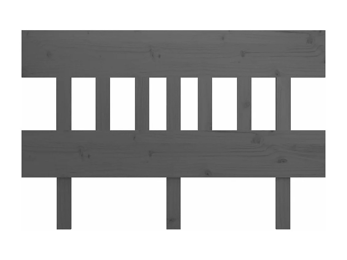 Kopfteil für Bett | Bett-Kopfteil Grau 153,5x3x81 cm Massivholz Kiefer -MN436902