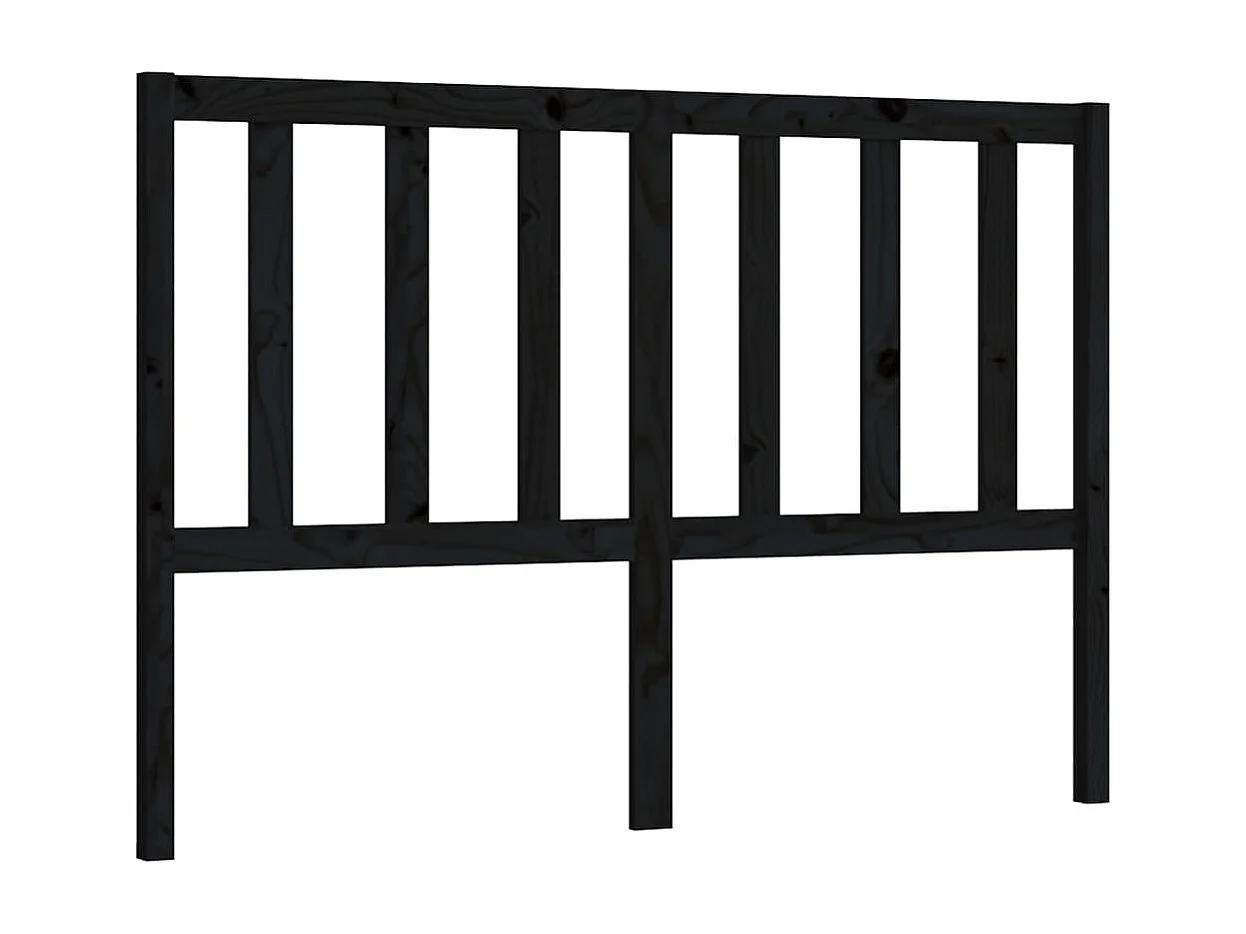 Kopfteil für Bett | Bett-Kopfteil Schwarz 146x4x100 cm Massivholz Kiefer -MN699579