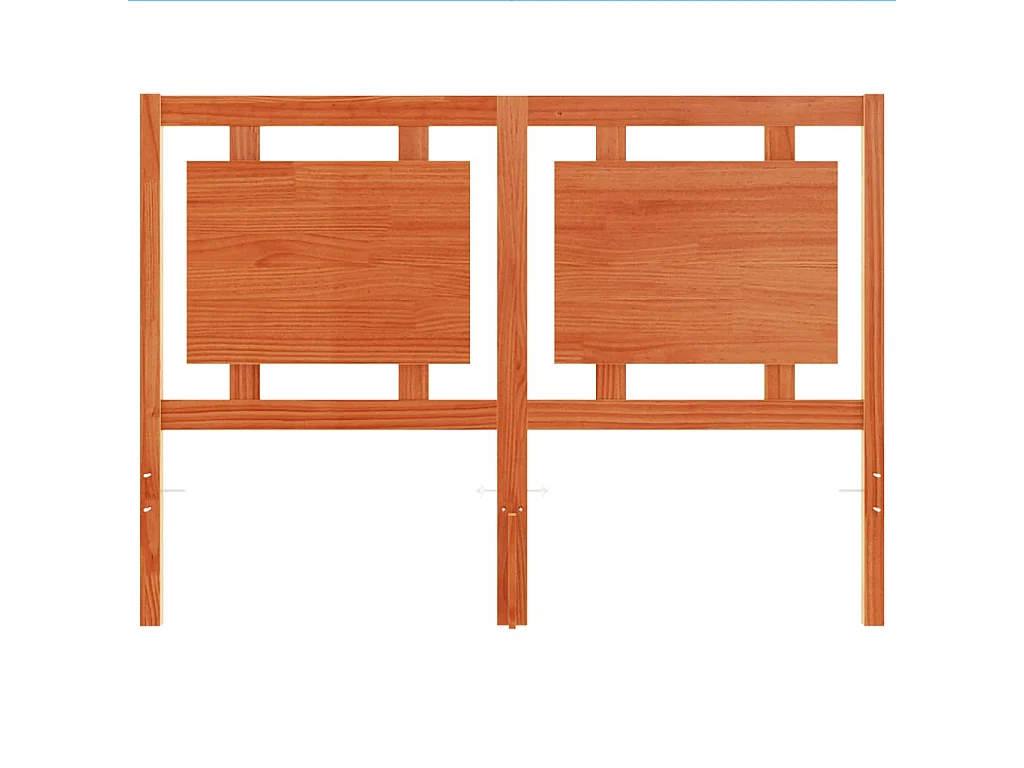 Kopfteil für Bett | Bett-Kopfteil Wachsbraun 135 cm Massivholz Kiefer -MN287492