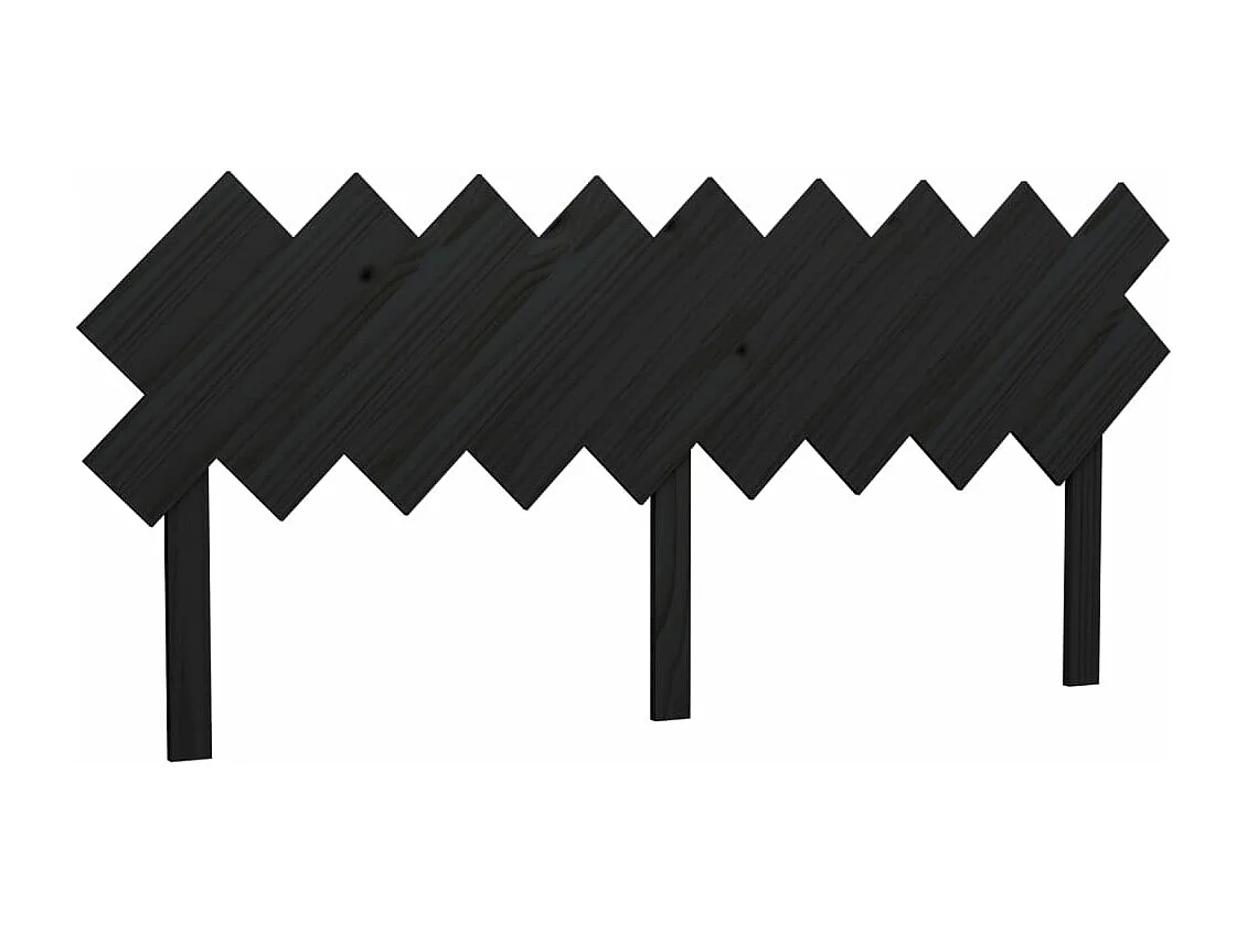 Kopfteil für Bett - Bett-Kopfteil Schwarz 178x3x80,5 cm Massivholz Kiefer -MN605408