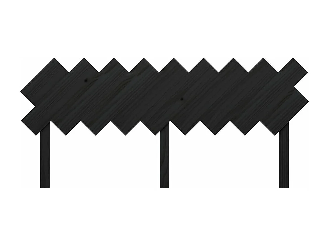 Kopfteil für Bett - Bett-Kopfteil Schwarz 178x3x80,5 cm Massivholz Kiefer -MN605408