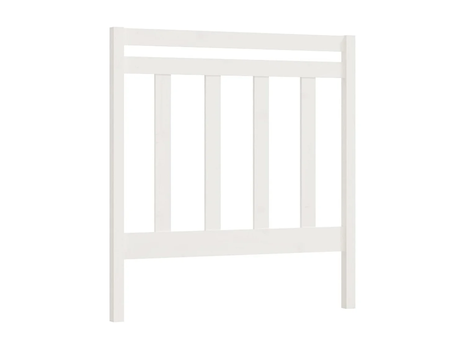 Kopfteil für Bett | Bett-Kopfteil Weiß 95x4x100 cm Massivholz Kiefer -MN410683