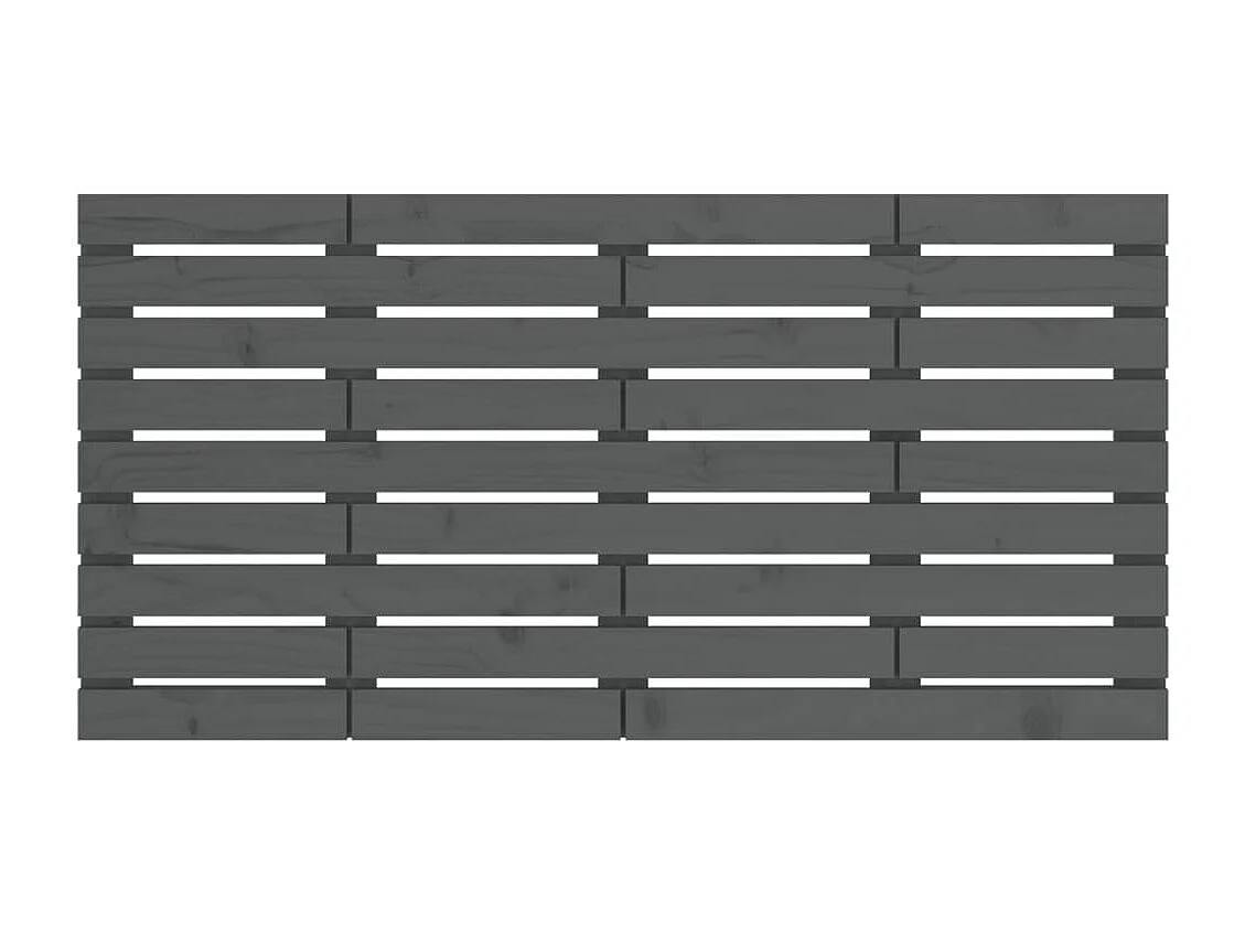 Wand-Kopfteil für Bett | Bett-Kopfteil Grau 156x3x63 cm Massivholz Kiefer -MN633956