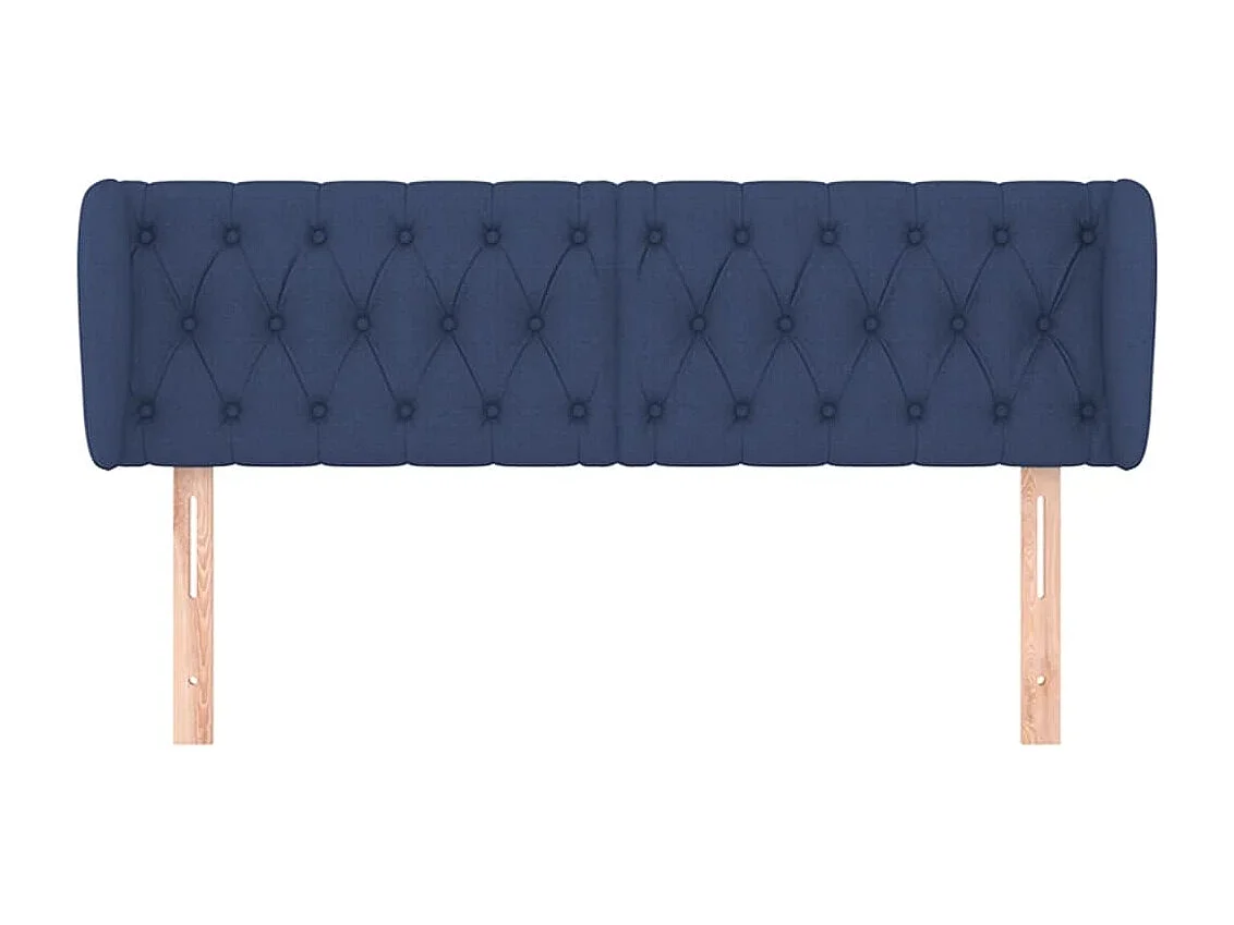 Kopfteil für Bett | Bett-Kopfteil mit Ohren Blau 163x23x78/88 cm Stoff -MN754533