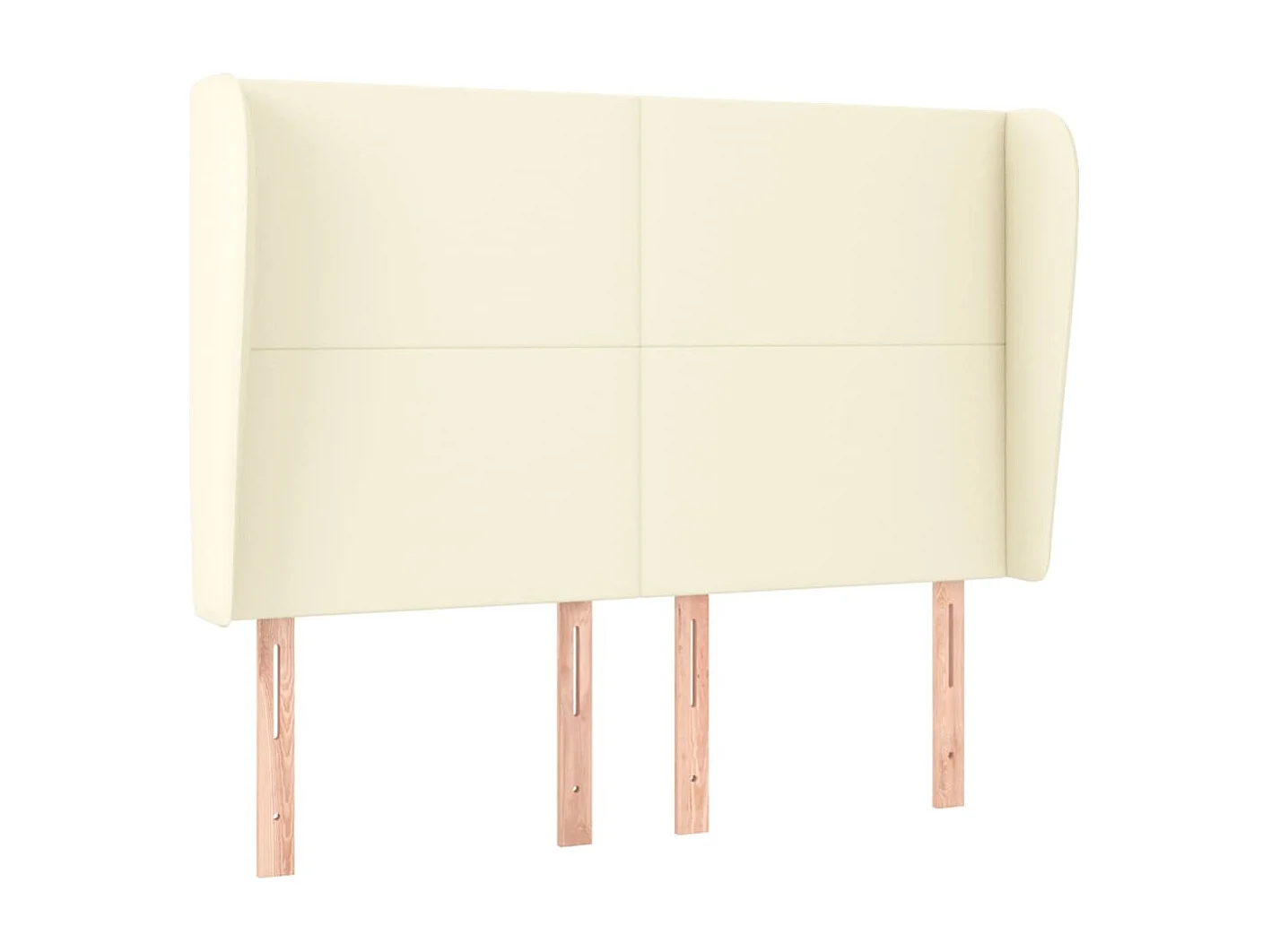 Kopfteil für Bett | Bett-Kopfteil mit Ohren Creme 147x23x118/128 cm Kunstleder -MN856617