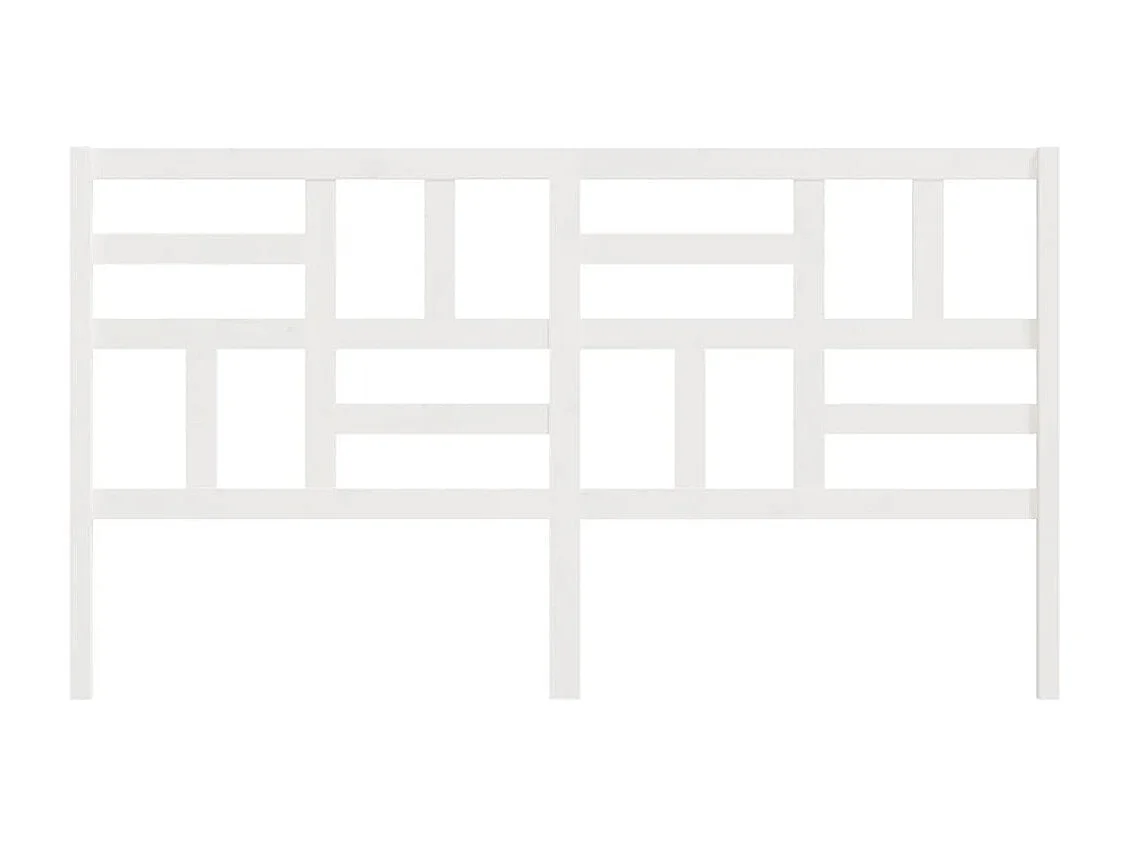 Kopfteil für Bett - Bett-Kopfteil Weiß 186x4x104 cm Massivholz Kiefer -MN605443