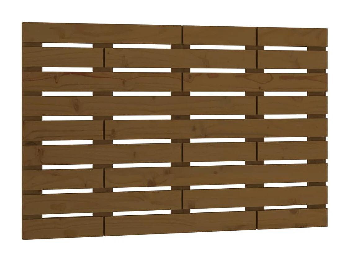 Wand-Kopfteil für Bett | Bett-Kopfteil Honigbraun 106x3x63 cm Massivholz Kiefer -MN888867