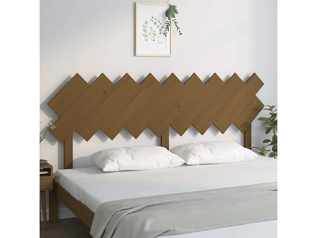 Kopfteil für Bett - Bett-Kopfteil Honigbraun 178x3x80,5 cm Massivholz Kiefer -MN483907