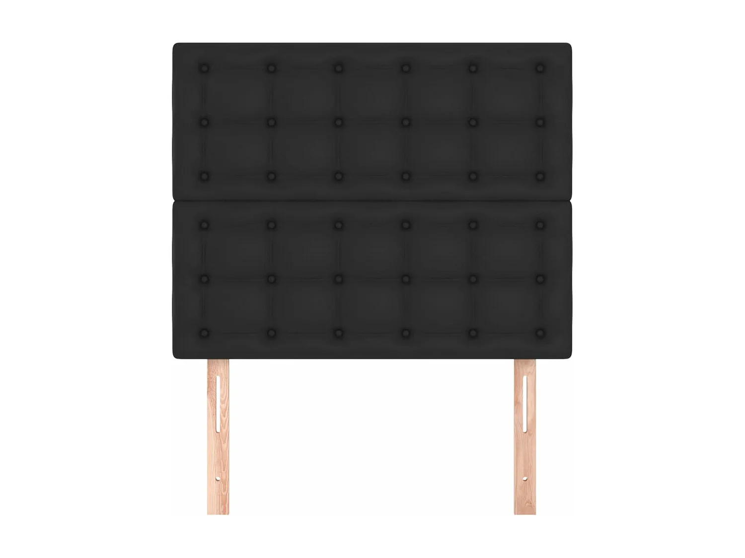 2er Kopfteil für Bett | Bett-Kopfteile Schwarz 100x5x78/88 cm Kunstleder -MN382987