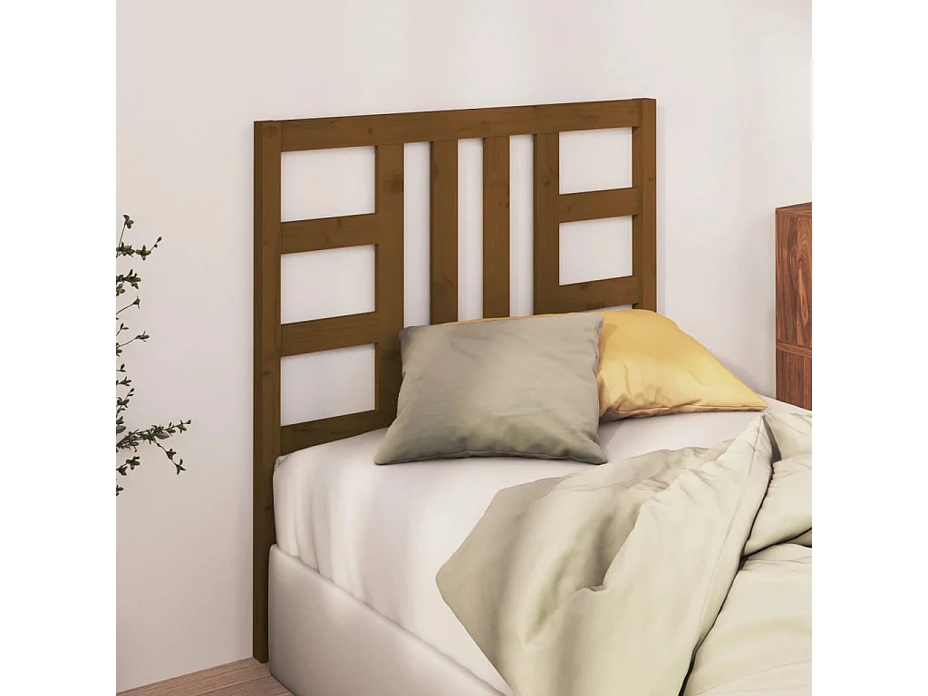 Kopfteil für Bett | Bett-Kopfteil Honigbraun 96x4x100 cm Massivholz Kiefer -MN587917