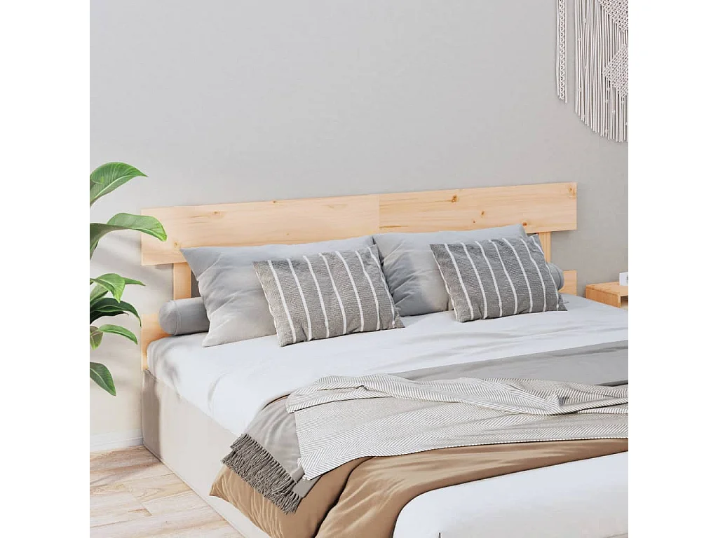 Kopfteil für Bett | Bett-Kopfteil 204x3x81 cm Massivholz Kiefer -MN794808