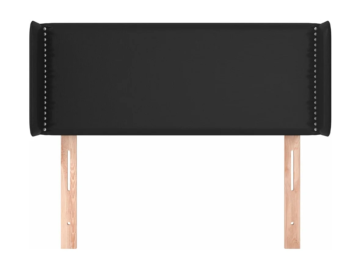 Kopfteil für Bett | Bett-Kopfteil mit Ohren Schwarz 103x16x78/88 cm Kunstleder -MN655909