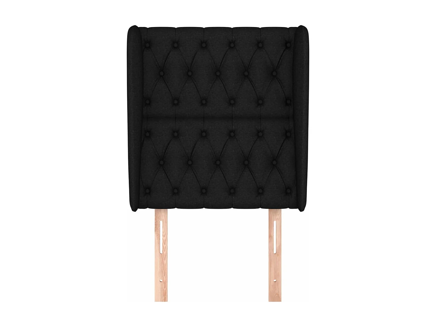 Kopfteil für Bett | Bett-Kopfteil mit Ohren Schwarz 83x23x118/128 cm Stoff -MN569229