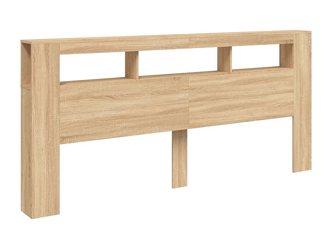LED-Kopfteil für Bett | Bett-Kopfteil Sonoma Eiche 220x18,5x103,5 cm Holzwerkstoff -MN608369