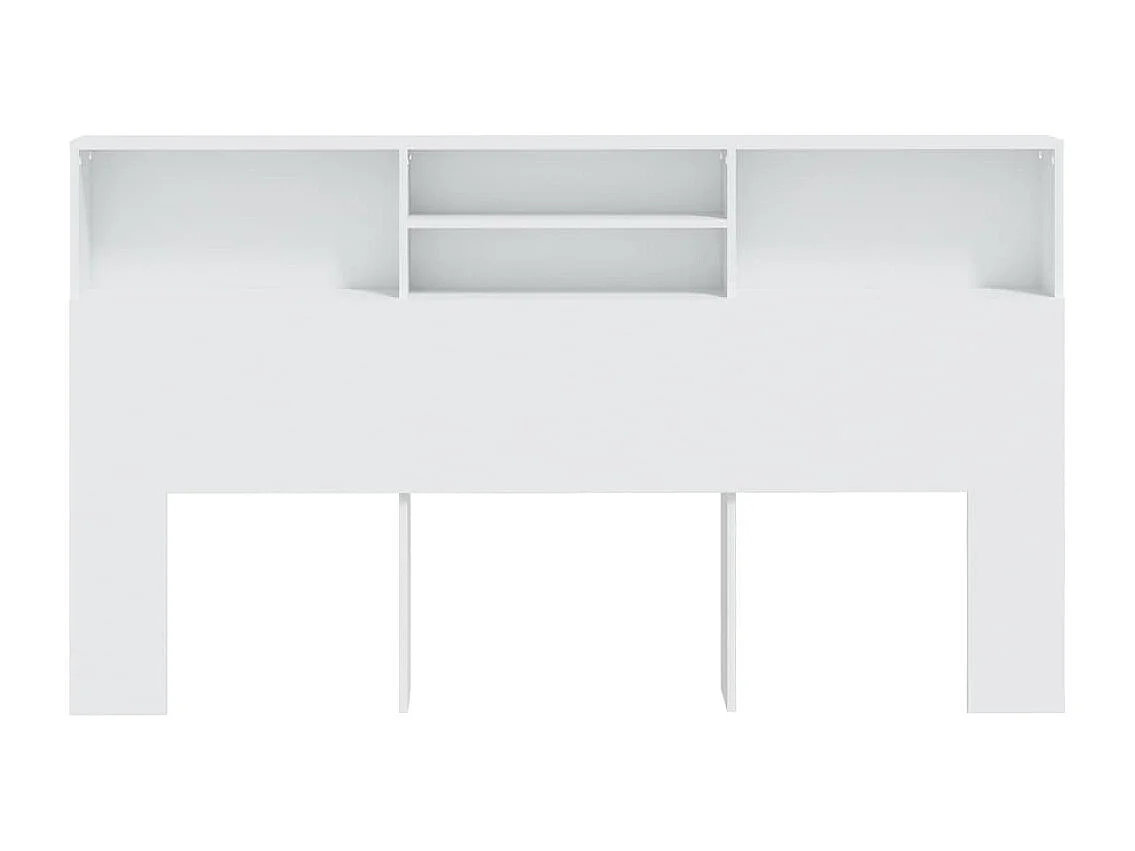 Kopfteil für Bett - Bett-Kopfteil mit Ablagen Weiß 180x19x103,5 cm -MN380074