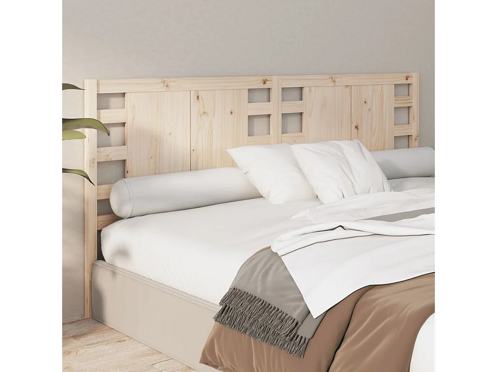 Kopfteil für Bett | Bett-Kopfteil 206x4x100 cm Massivholz Kiefer -MN670828