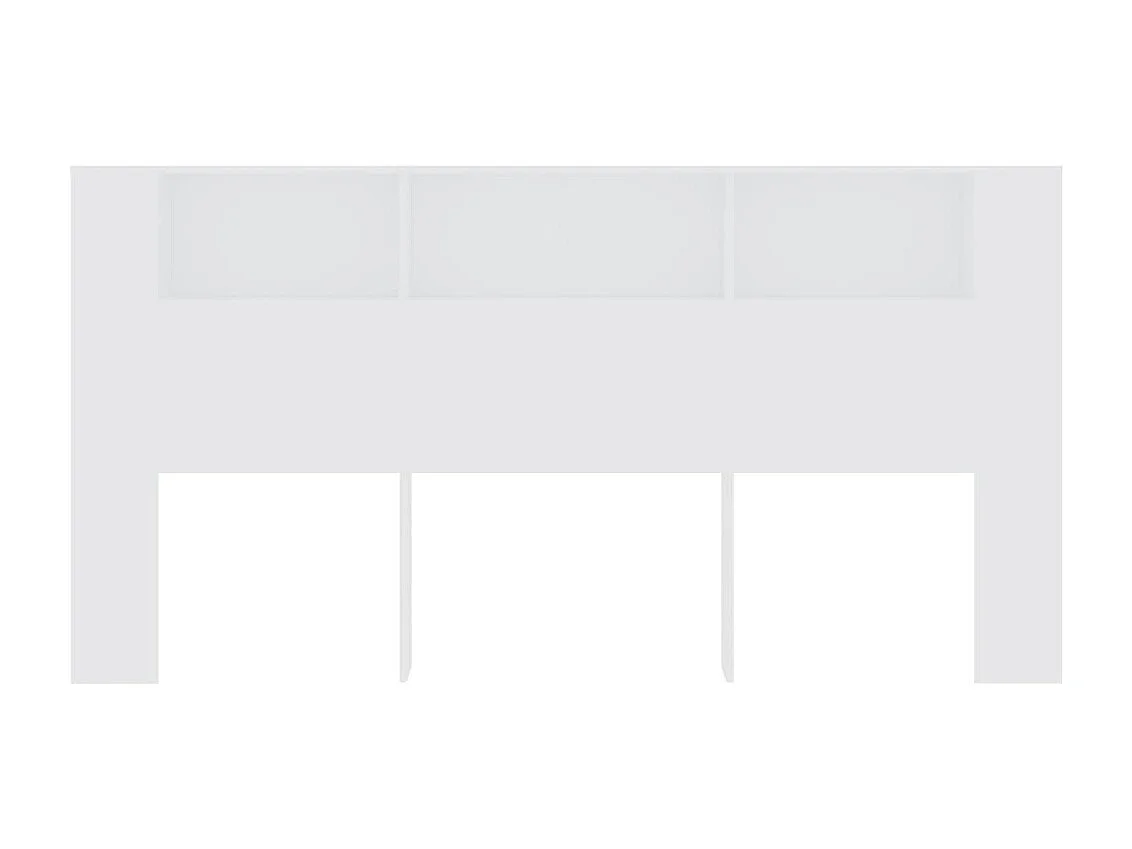 Kopfteil für Bett | Bett-Kopfteil mit Ablagen Weiß 200x18,5x104,5 cm -MN245883