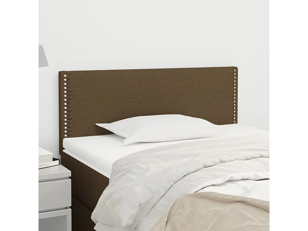Kopfteil für Bett | Bett-Kopfteil Dunkelbraun 100x5x78/88 cm Stoff -MN280698