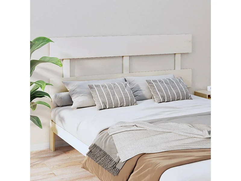 Kopfteil für Bett | Bett-Kopfteil Weiß 164x3x81 cm Massivholz Kiefer -MN671256