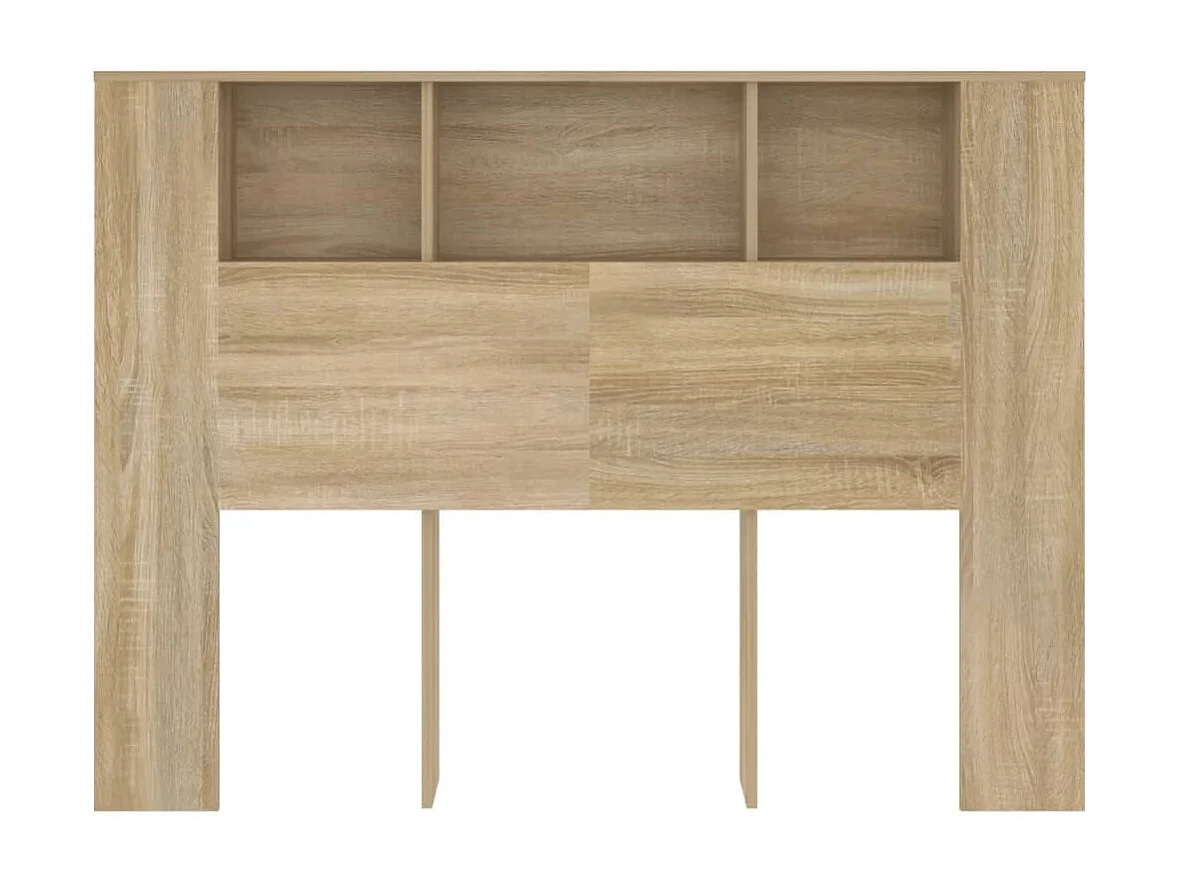Kopfteil für Bett | Bett-Kopfteil mit Ablagen Sonoma-Eiche 140x18,5x104,5 cm -MN547202