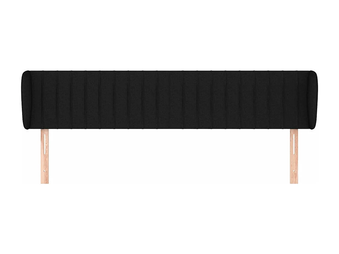 Kopfteil für Bett | Bett-Kopfteil mit Ohren Schwarz 163x23x78/88 cm Stoff -MN358811