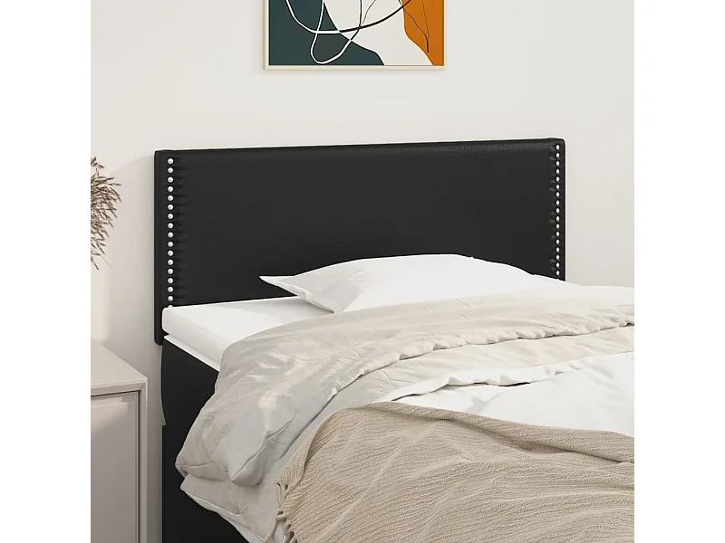 Kopfteil für Bett | Bett-Kopfteil Schwarz 100x5x78/88 cm Kunstleder -MN787553