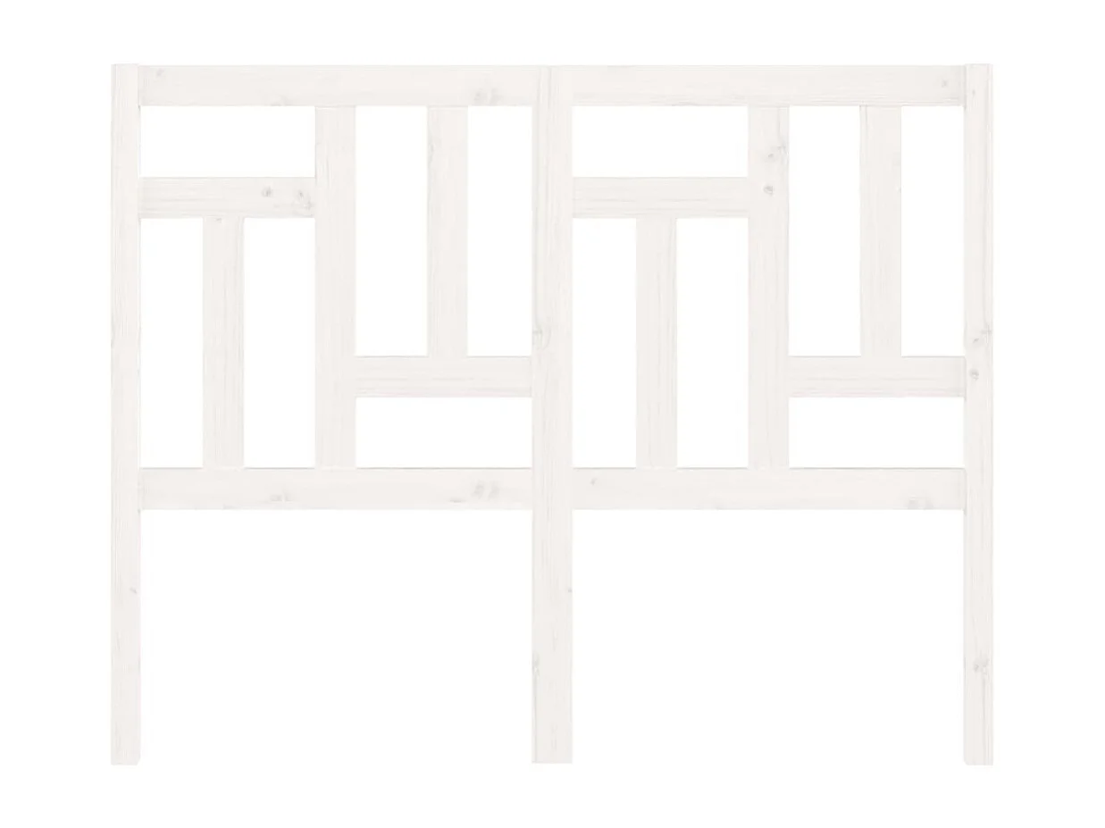 Kopfteil für Bett | Bett-Kopfteil Weiß 125,5x4x100 cm Massivholz Kiefer -MN875610