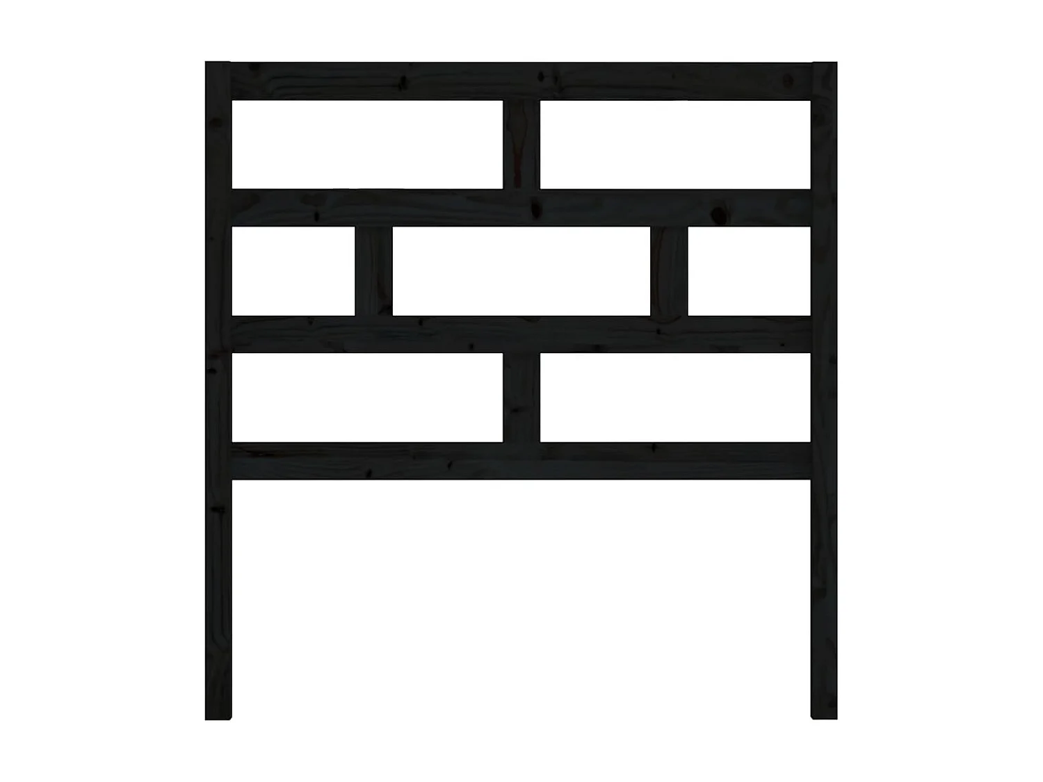 Kopfteil für Bett | Bett-Kopfteil Schwarz 81x4x100 cm Massivholz Kiefer -MN486730