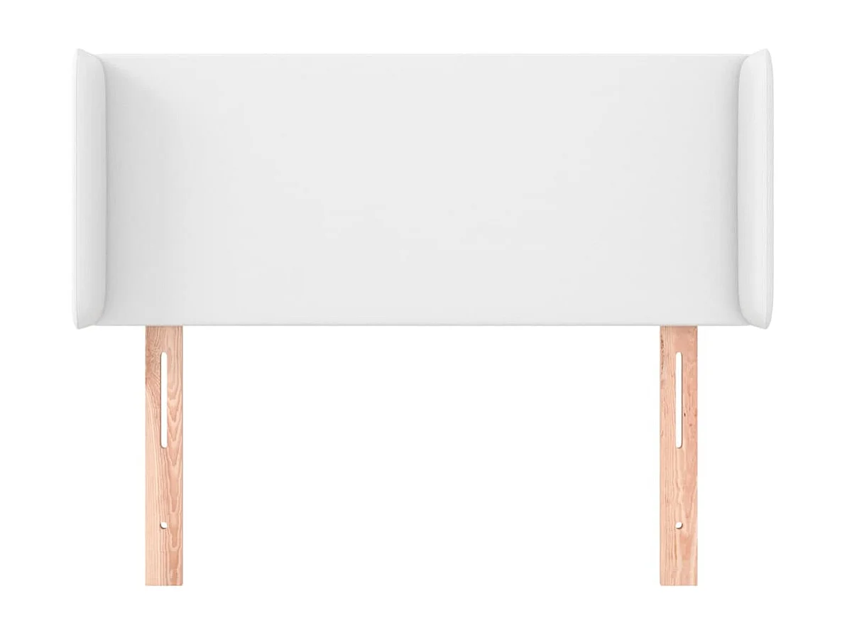 Kopfteil für Bett | Bett-Kopfteil mit Ohren Weiß 83x16x78/88 cm Kunstleder -MN124528