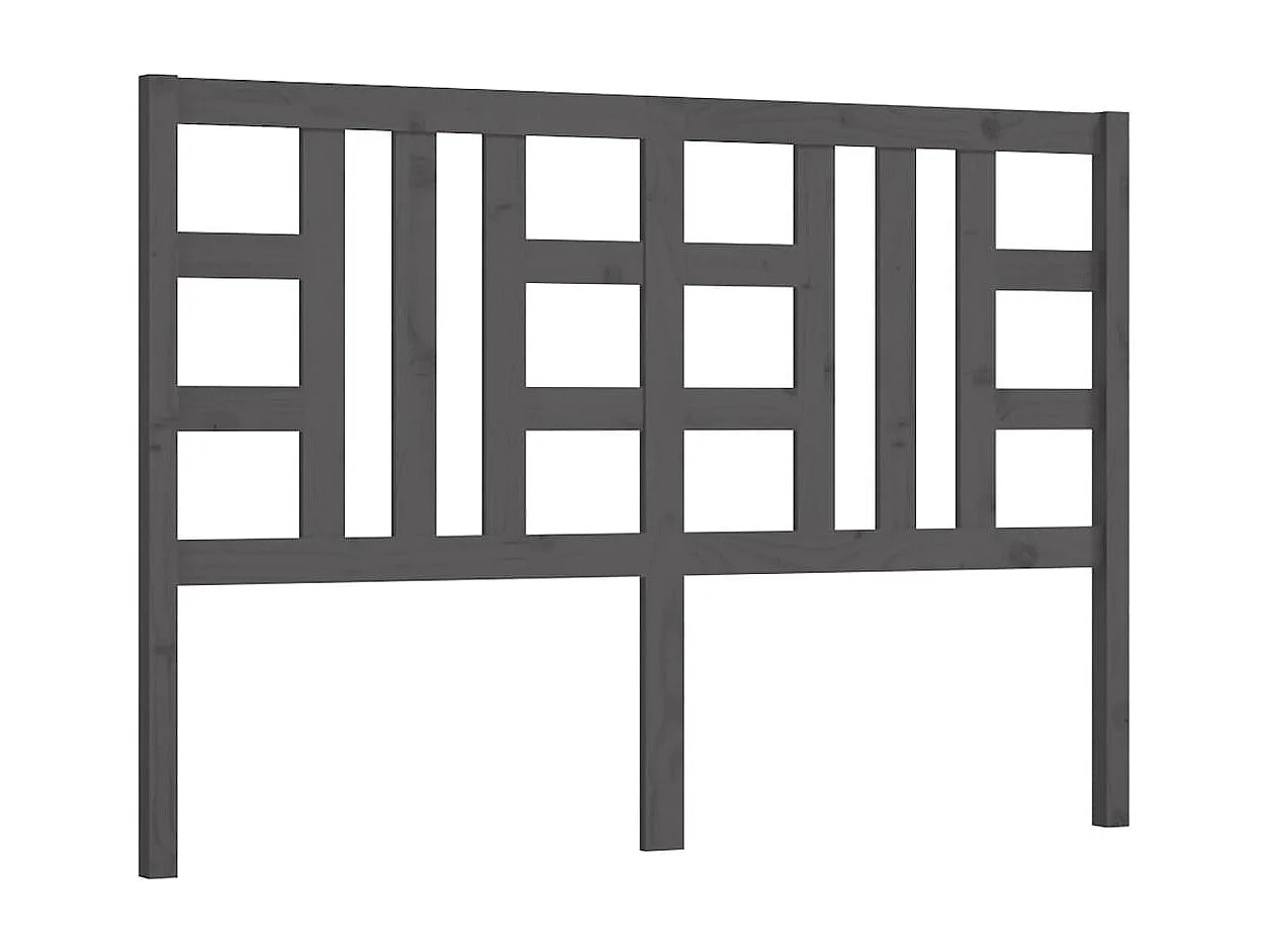 Kopfteil für Bett | Bett-Kopfteil Grau 146x4x100 cm Massivholz Kiefer -MN839429