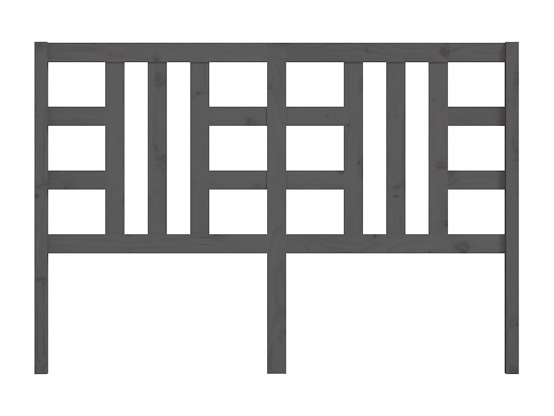 Kopfteil für Bett | Bett-Kopfteil Grau 146x4x100 cm Massivholz Kiefer -MN839429