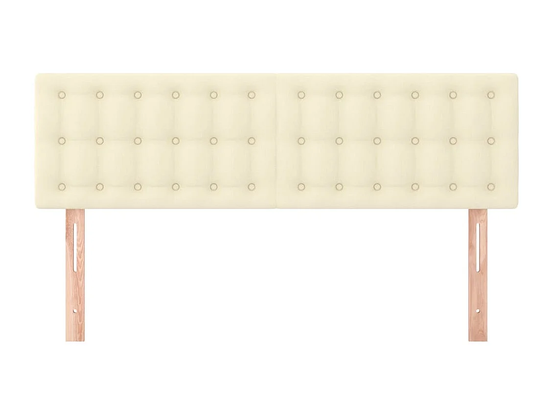2er Kopfteil für Bett | Bett-Kopfteile Creme 72x5x78/88 cm Kunstleder -MN778281