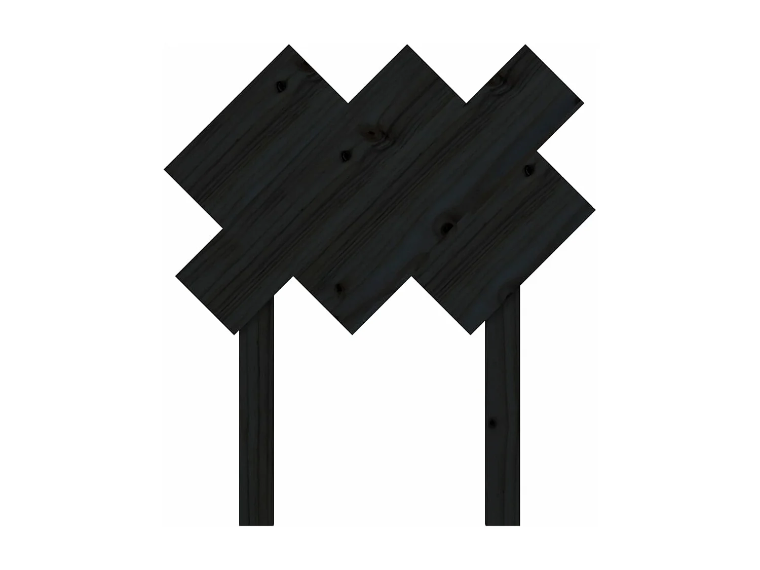 Kopfteil für Bett | Bett-Kopfteil Schwarz 72,5x3x81 cm Massivholz Kiefer -MN245989