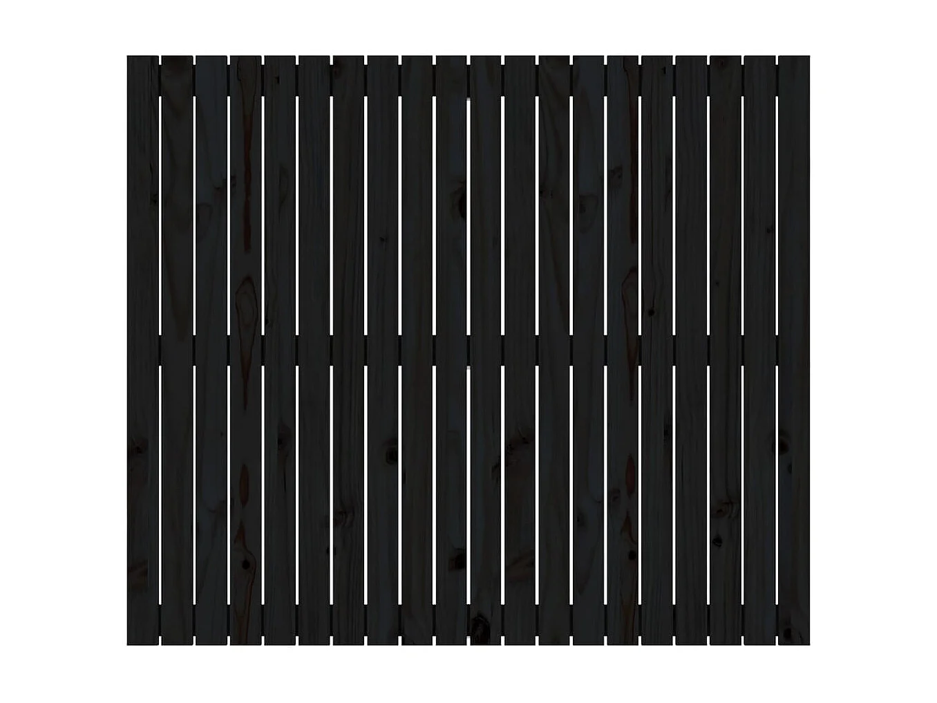 Wand-Kopfteil für Bett | Bett-Kopfteil Schwarz 127,5x3x110 cm Massivholz Kiefer -MN581788