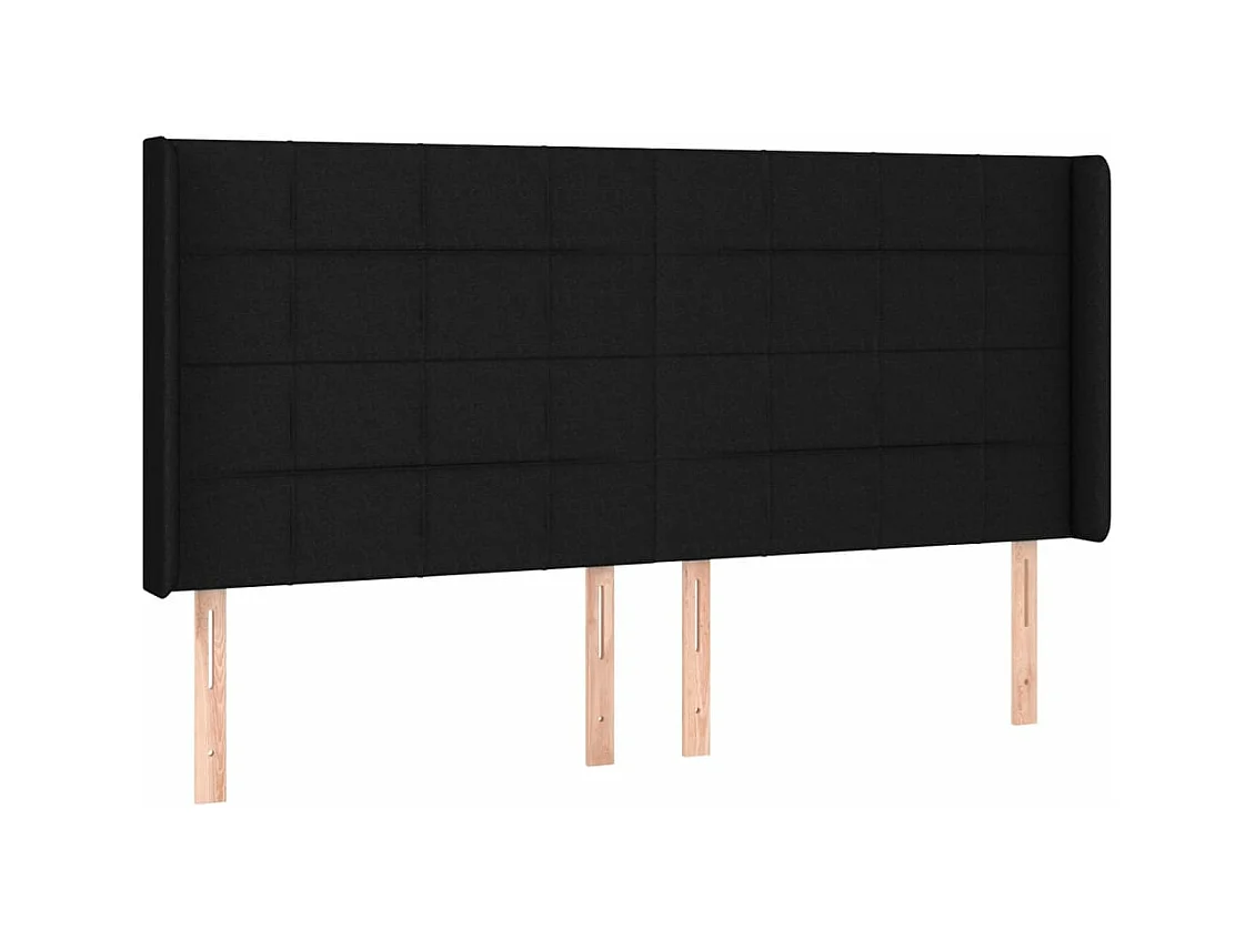 LED - Kopfteil für Bett | Bett-Kopfteil Schwarz 163x16x118/128 cm Stoff -MN439177